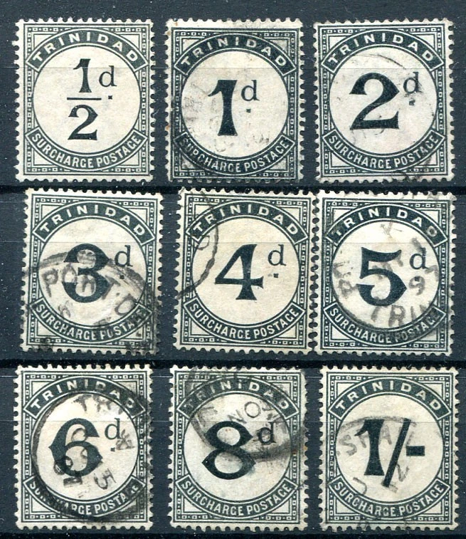 ТРИНИДАД (26727): 1885 почтовый сбор набор из девяти SG.D1/D9 - Изображение 1 из 1