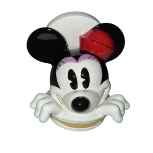 Vintage Disney Friends Minnie Mouse Peek A Boo Canister with Lid White Black - Picture 1 of 7