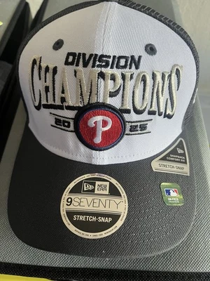 New Phillies Division Champs 2025 New Era Snap Back Adjustable Hat - Image 1 of 4