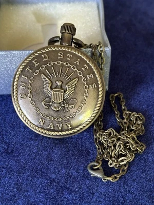 Reloj Bolsillo Estados Unidos Marina Strada Funcionando Movimiento Cuarzo Foto 1 de 4