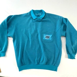 Sudadera Turquesa Leyenda Americana Edición Premier I.O.U Vintage Años 90 Talla L - Imagen 1 de 10