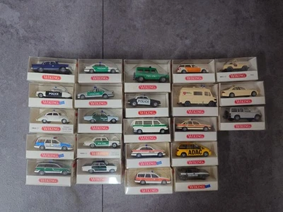 WIKING H0 Modellautos Polizei, Notarzt,BW, ADAC,Taxi in OVP - Bild 1 von 4