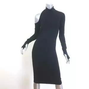 Helmut Lang Back-Cutout Dress Black Seamless Jersey Size Extra Small/Small NEW - Picture 1 of 5