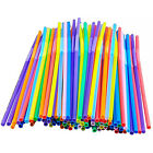 Flexible Colourful Plastic Drinking Straws for Home Bar Party Assorted Bright