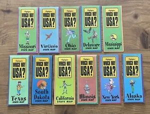 Highlights Which Way USA? State Maps Fun Facts 1999 Educational Collectible - Picture 1 of 11