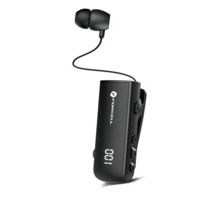 FORCELL AURICOLARE A CLIP MONO BLUETOOTH 5.3V HD MULTIPOINT F-DRIVE NERO 7922A3A - Immagine 1 di 4