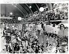 LG908 1964 Wire Photo CONVENTION HALL DEMONSTRATION PRESIDENT JOHNSON NOMINATION