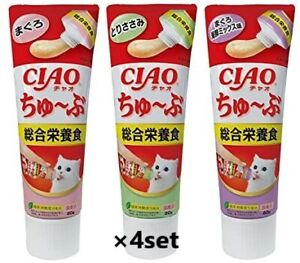 Inaba Cat Chao Chu-bu Comprehensive nutritional food 80g 3 bottles set x 4