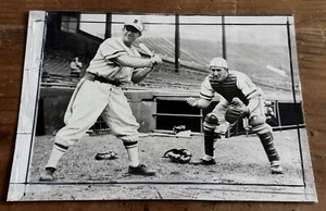 1936 Original B&W Photo Boston Bees Chicago White Sox Al Lopez Newspaper Proof - Picture 1 of 3