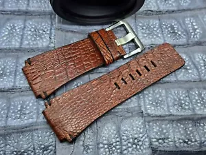 26mm/24mm Exotic Leather Watch Band Bespoke Vintage Minimalist Design - Picture 1 of 9