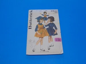 Vestido jersey y pañuelo de colección años 60 Butterick patrón de costura 2830 niñas talla 6X  - Imagen 1 de 3
