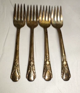 Lote de 4 horquillas para ensaladas International Wm Rogers AVALON CABIN plateadas 6" - Imagen 1 de 5