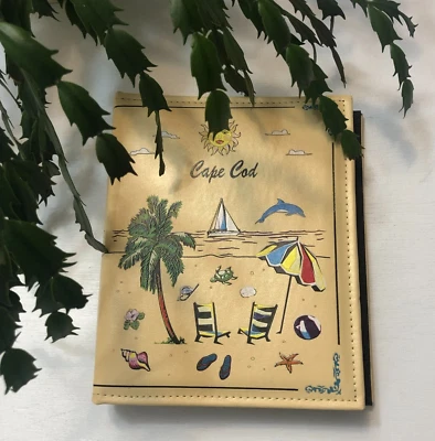 NEW MiaSouv Inc CAPE COD Leather Photo Album 4x6 Holds Up 200 4x6" Photos NWOT - Imagem 1 de 4