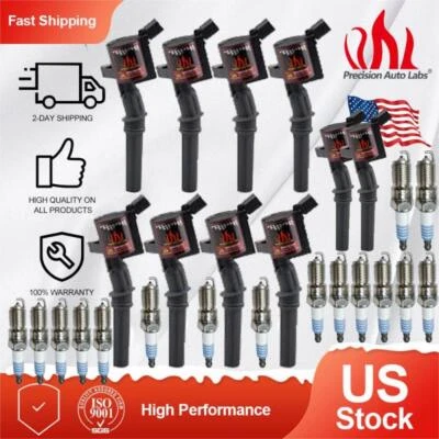 10 bobinas de encendido + 16 bujías platino para Ford F150 Expedition Explorer con Foto 1 de 4
