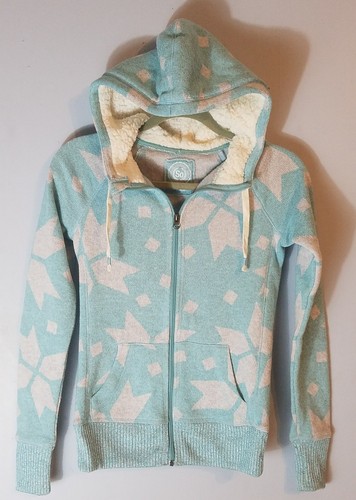 VETEMENTS SO Authentic American Heritage Teal Hoodie Sweatshirt JR Size SM Zip Up