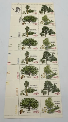Scott #1767a 1764-67 1978 Arboretum 15 Cent Plate Block of 16 Stamps MNH - Image 1 of 4