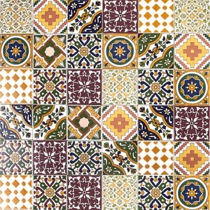 Azulejos de mosaico decorativos tunecinos 4x4 para pared de cocina, baño - Maraj - Imagen 1 de 12
