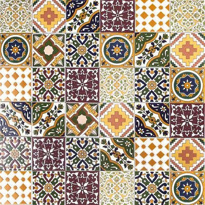 Azulejos de mosaico decorativos tunecinos 4x4 para pared de cocina, baño - Maraj Foto 1 de 4