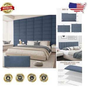 Peel and Stick Upholstered Headboard for King Bed - Easy Install & Modern Design - Picture 1 of 9