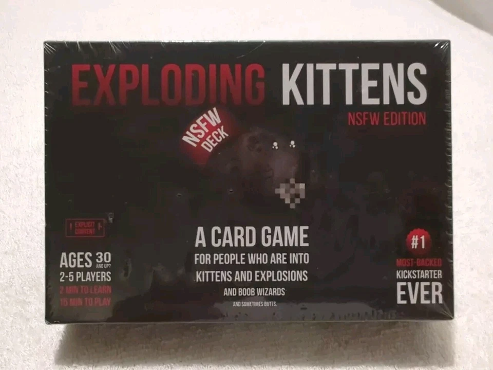Exploding Kittens NSFW Adult Edition Card Game 2015 Complete