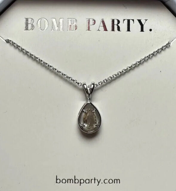 Bomb Party Necklace NWT much Obliged blue stone