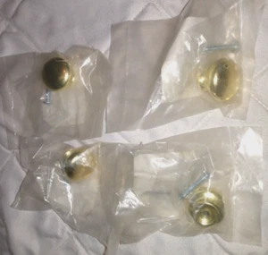 Lote de 4 perillas de latón Allison de 1" en embalaje original restauración del hogar piezas hágalo usted mismo - Imagen 1 de 3