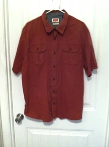 Camisa Wrangler Roja Manga Corta Para Hombre Talla XL Cómoda Flexible Manchas ver pix - Imagen 1 de 6