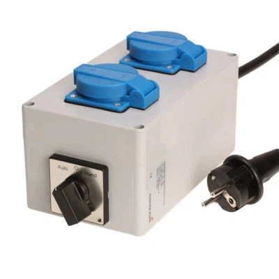 Einschaltautomatik für 1Ph-230V mit Wahlschalter Hand-0-Auto für Absaugung