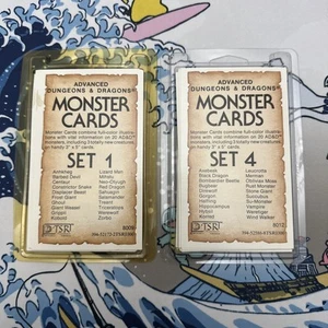 TSR Advanced Dungeons & Dragons set carte mostro 1 e 4 completo 8009/8012 - Foto 1 di 5