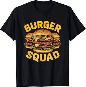 Burger Squad Hamburger Cheeseburger Lover For Women Men T-Shirt Hoodie - Picture 1 of 17