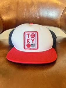 USA OLYMPICS TRUCKERS SNAPBACK HAT (ADJUSTABLE) NWT TOKYO PATCH BOYS 8-20 - Picture 1 of 5