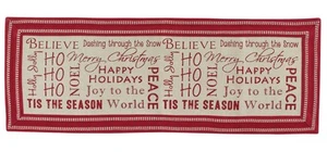 Believe Dashing Through Snow Tis The Season Holiday Table Runner 54 Inches - Imagen 1 de 3