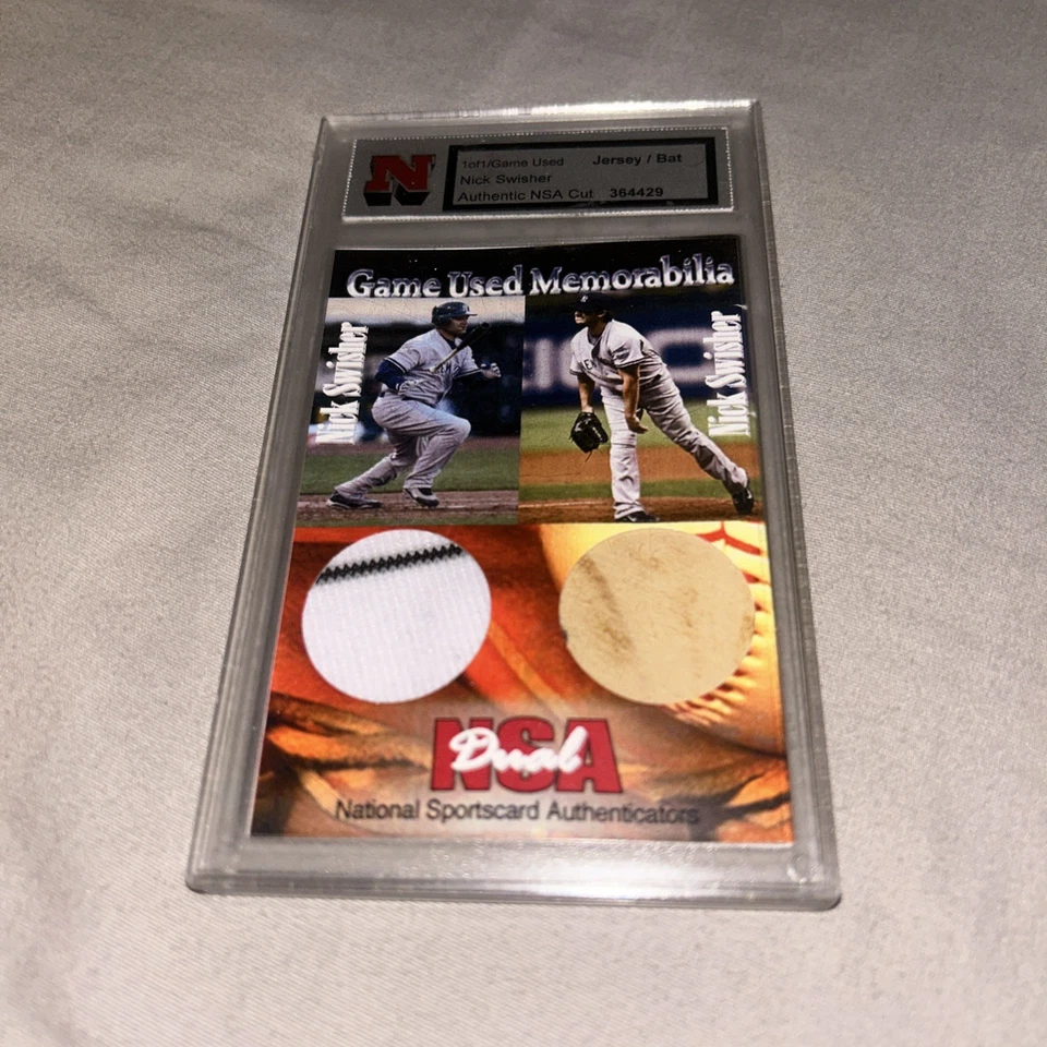 Tarjeta de recuerdos usada del juego NSA Nick Swisher 🔥 Foto 1 de 4