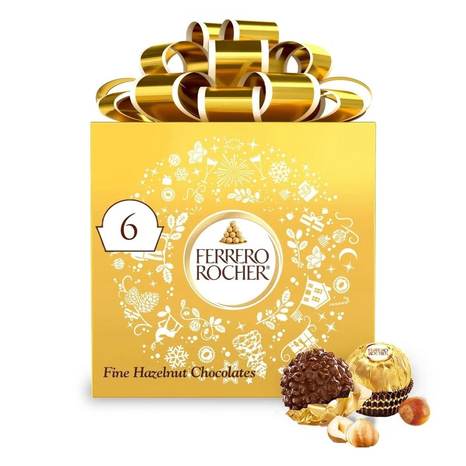 Ferrero Rocher Navidad Chocolate Caja Regalo - 2.6 OZ - 6 Piezas - ¡ENVÍO GRATUITO! Foto 1 de 4