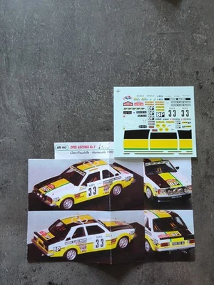 Decalque decal Opel Ascona rallye Monte-Carlo 1980 - Immagine 1 di 3