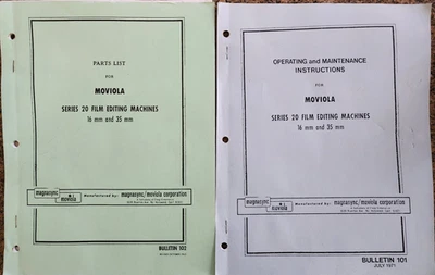 MÁQUINA EDITORA DE PELÍCULAS MOVIOLA MANUAL Y LISTA DE PIEZAS 16 Y 35 MM Foto 1 de 2