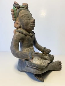 Pre Columbian Nayarit Mayan Style Figure Shaman Incense Burner Mexico - Picture 1 of 18