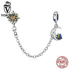 Real S925 Sterling Silver The whole universe Charms Fit Women Bracelets VOROCO