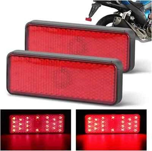2X LED Rücklicht Bremslicht Rot Reflektor getönt Motorrad Quad ATV Trike 12V 24V - Bild 1 von 14