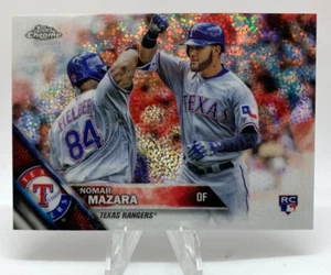 2016 Topps Chrome Update Nomar Mazara #HMT19 Rangers Rookie RC Sparkle - Picture 1 of 2