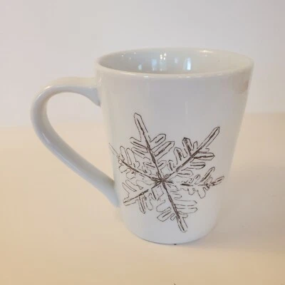 St. Nicholas Square Mug Cup -White With Snowflakes - Christmas Winter - VGUC  - Image 1 of 4
