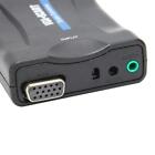 VGA to SCART Converter USB Video Audio Adapter TV Computer UK Plug