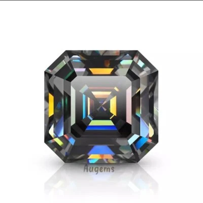 5 Ct Beautiful Black color Diamond Asscher Loose Gemstone VVS1 + free Gift - Image 1 of 3
