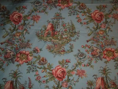 Lee Jofa, Yangtze Print, Oriental Romantic Scenic Toile,  BTY, Various Colors - Image 1 of 3