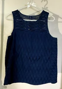 J Crew Blue Sleeveless Top Size Small - Picture 1 of 3