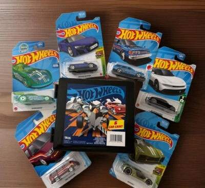 Lote de 7 piezas Hot Wheels nuevo en paquete - 6 coches diecast escala 1:64 y estuche de coche Día de la Tierra 2024 Foto 1 de 4