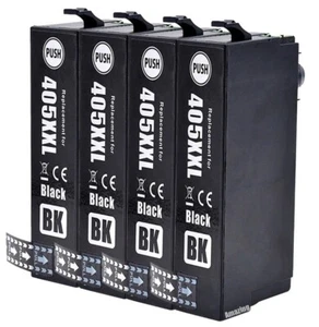 4 schwarze Tintenpatronen Verwendung mit Epson WF7310DTW WF7830DTWF WF7835DTWF 7840DTWF - Bild 1 von 1