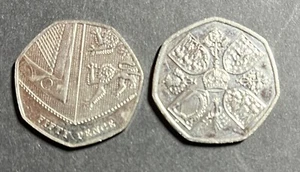 GREAT BRITAIN  - 50 pence (Queen Elizabeth II & King Charles III) - Imagen 1 de 5