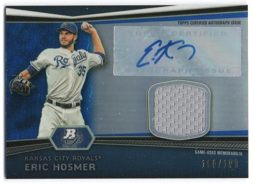 Autógrafos Bowman Platinum Relic 2012 azul #EH Eric Hosmer RC GU automático 190/199 Foto 1 de 1
