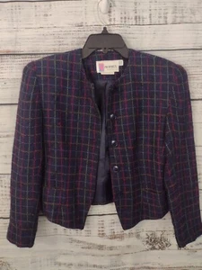 Traje de Colección Prophecy Petites Para Mujer Talla Pequeña 6 Cuadros Tejido Blazer Falda - Imagen 1 de 24